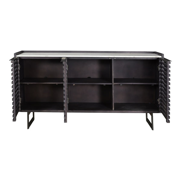 Paloma Sideboard Charcoal Grey with Marble Top
