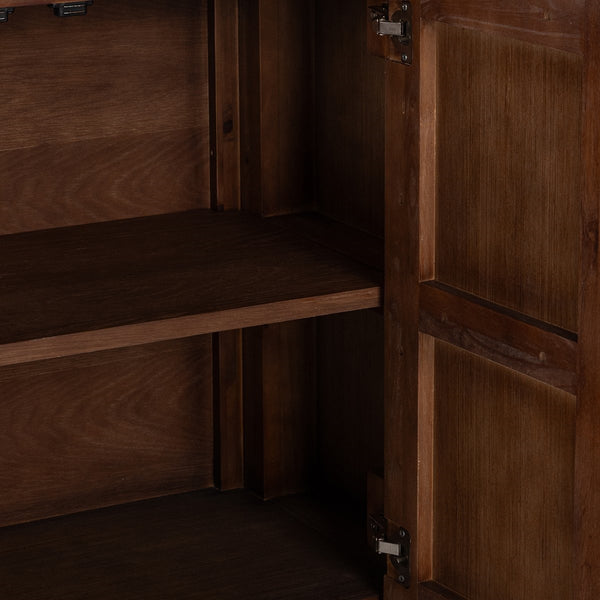 Tiber Solid Wood 4Dr Buffet in Toasted Brown/Cream Washed