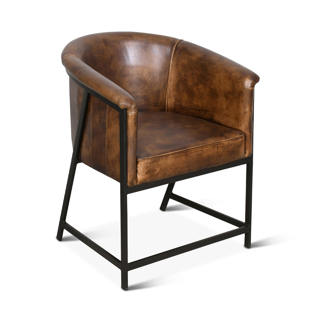 Essex 22" Leather Armchair, Antique Whiskey