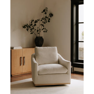 Moe's Linden Swivel Chair in Soft Beige