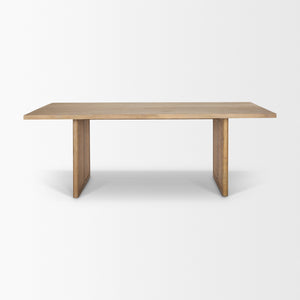 Grier 84L Light Brown Wood w/ Cane Dining Table