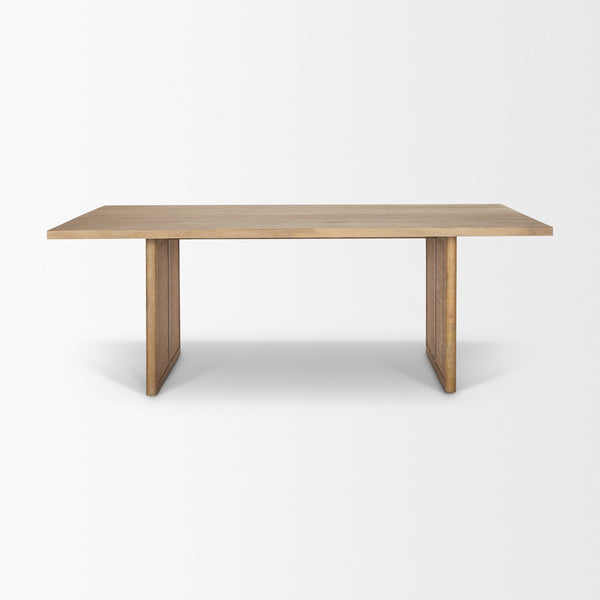 Grier 84L Light Brown Wood w/ Cane Dining Table