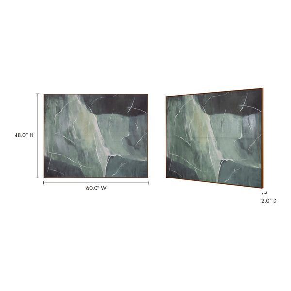 Moe's Impression Verdant Palette Framed Painting