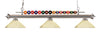 Shark 3 Light Billiard Light in Brushed Nickel Finish