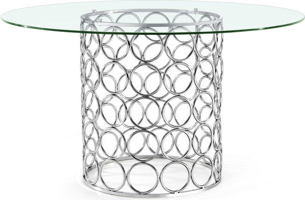 Sammy Dining Table In Chrome
