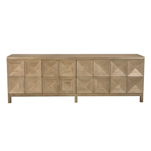 Quadrant 4 Door Sideboard, Washed Walnut