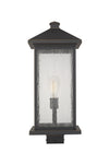 Portland 1 Light Outdoor Post Mount Fixture in Oil Rubbed Bronze Finish