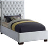 Priscilla Twin Bed In White Velvet