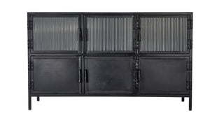  Vitrino 6 Door Iron Console