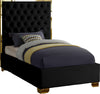 Jared Twin Bed In Black Velvet