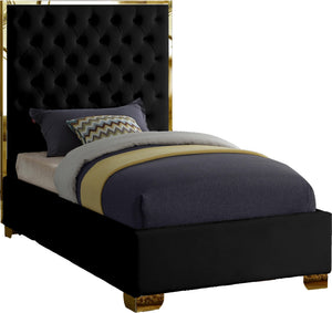 Jared Twin Bed In Black Velvet
