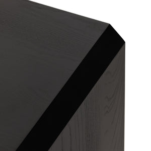 Caspian Nightstand in Black Ash Veneer