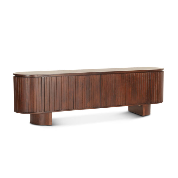 Athena 79" Media Console, Aged Mahogany