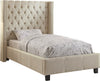 Edgar Twin Bed In Beige Linen