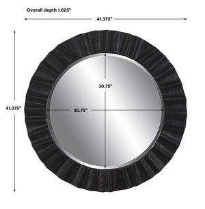Caribou Dark Espresso Round Mirror