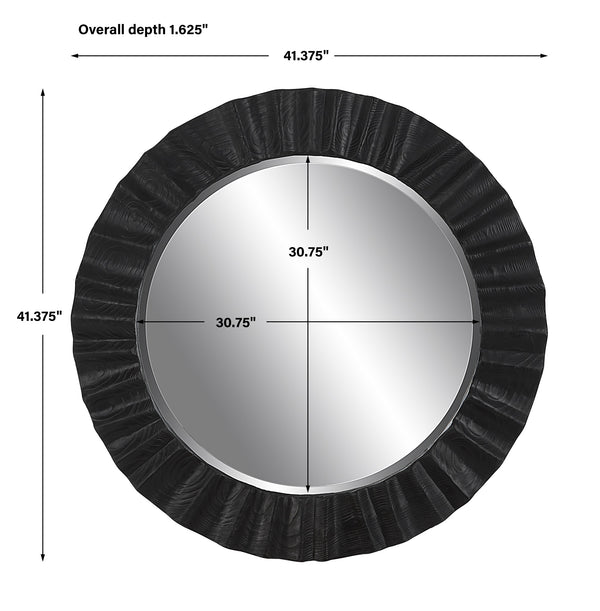 Caribou Dark Espresso Round Mirror