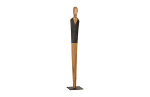 Vested Male Sculpture, Natural/Black Copper, Large