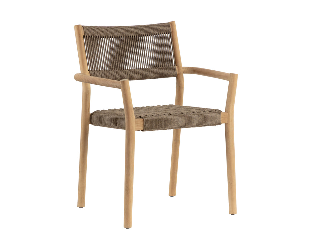 KAVALA STACKABLE DINING ARMCHAIR - NATURAL