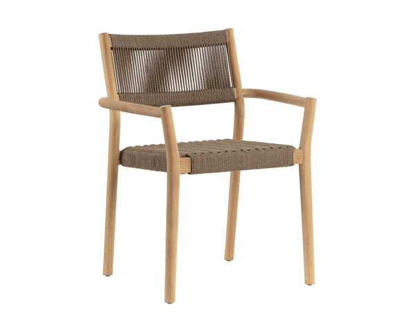 KAVALA STACKABLE DINING ARMCHAIR - NATURAL