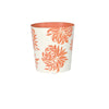 OVAL WASTEBASKET ORANGE /CREAM FLORAL
