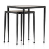 Dalston Nesting End Tables In Raw Black