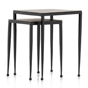 Dalston Nesting End Tables In Raw Black
