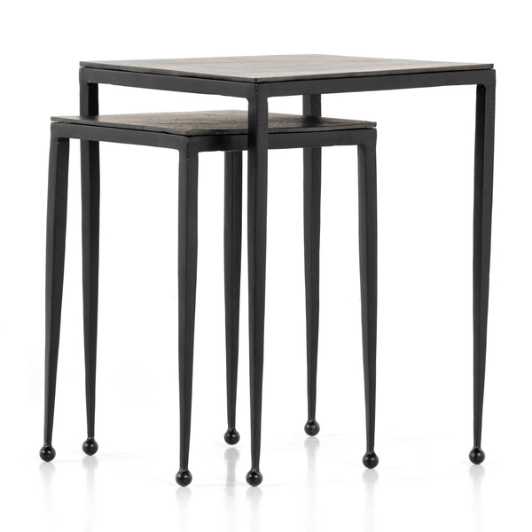 Dalston Nesting End Tables In Raw Black