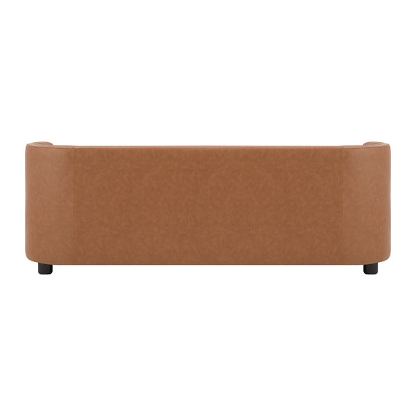Wendy KD Faux Leather Storage Bench, Vintage Cider