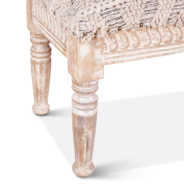 Marrakech 39" Woven Upholstered Accent Bench