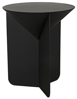 Lora Side Table, Black Steel