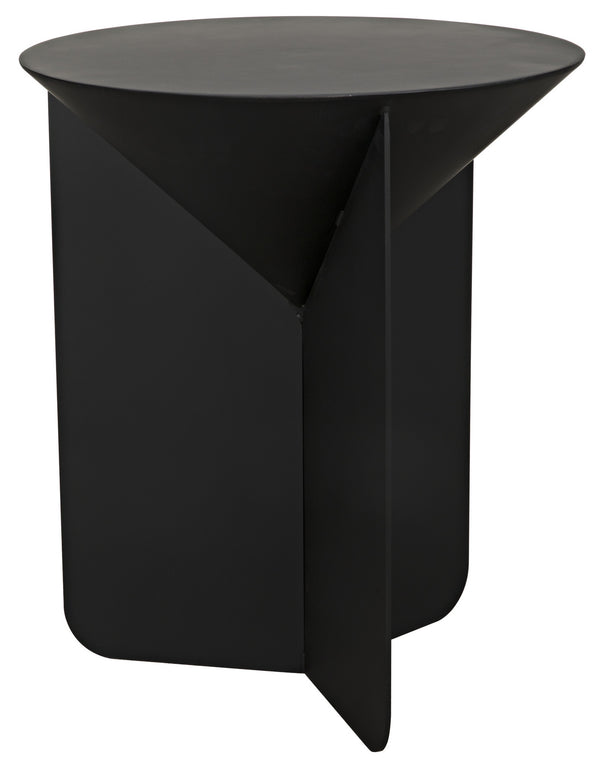 Lora Side Table, Black Steel