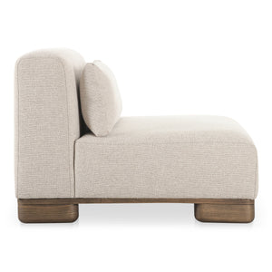 Moe's June Slipper Chair in Oatmeal Beige