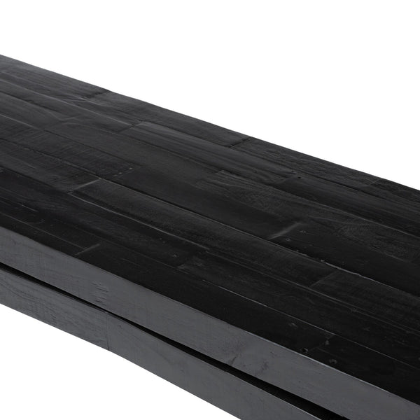 Matthes Large Console Table - Aged Black Pine