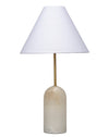 Holt Alabaster Table Lamp with Linen Shade