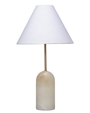 Holt Alabaster Table Lamp with Linen Shade