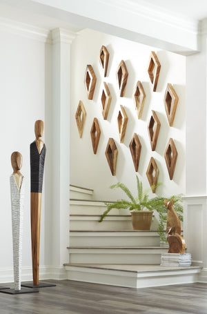 Diamond Chamcha Wood Mirror, MD, Natural
