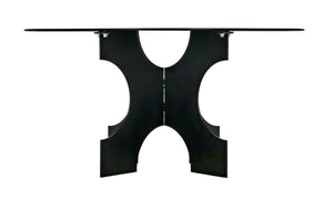 Element Dining Table, Black Metal