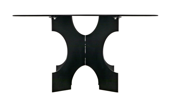 Element Dining Table, Black Metal