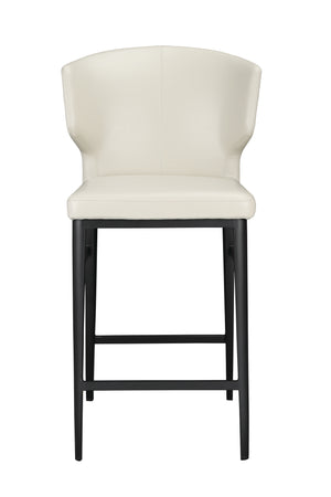 Moe's Delaney Beige Art Deco Counter Stool