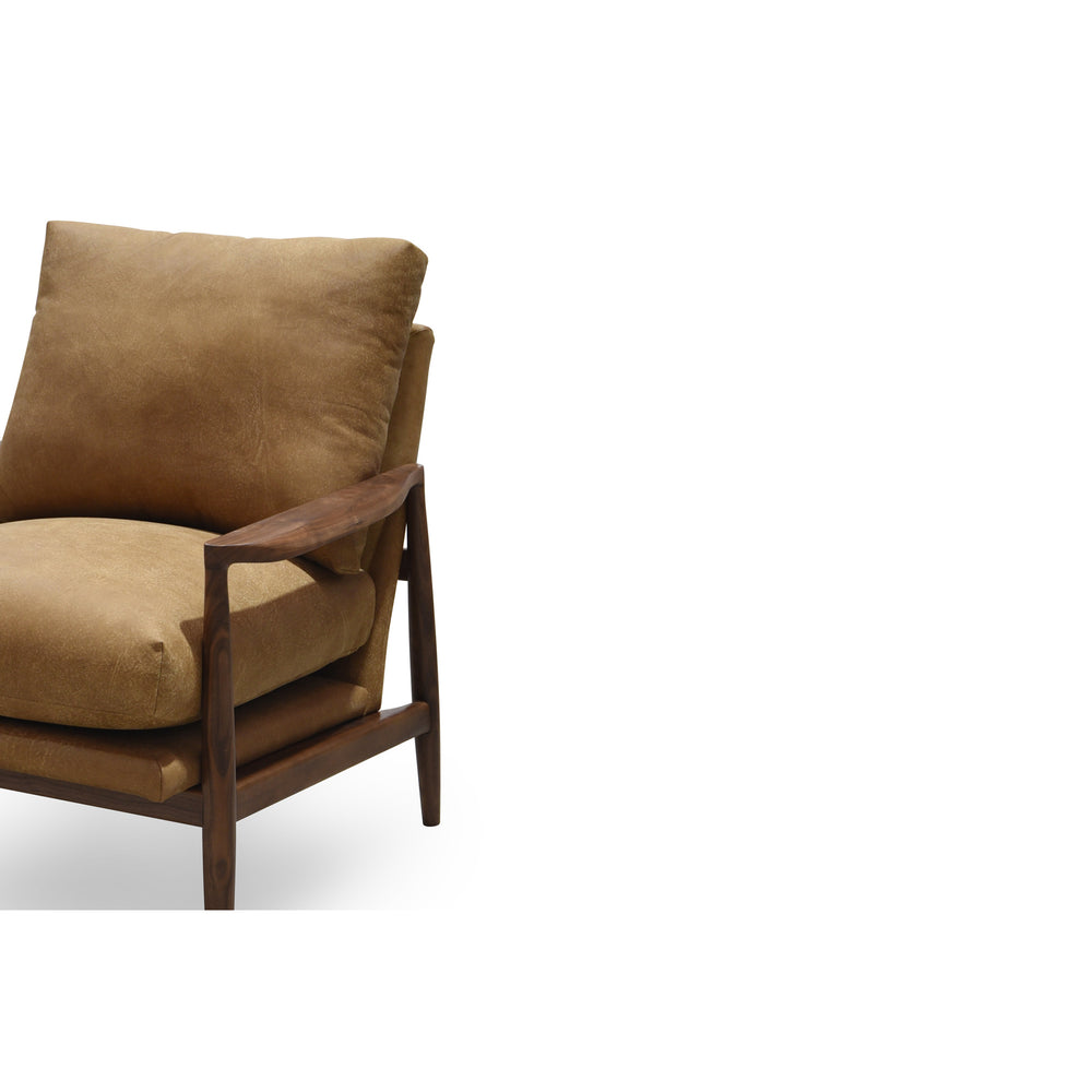 Moe's Arturo Accent Chair in Tan Leather