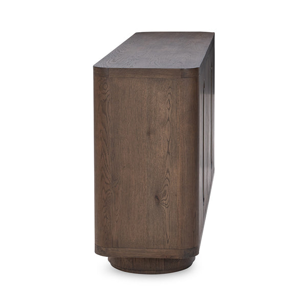 Tiber Solid Wood 4Dr Buffet in Toasted Brown/Cream Washed