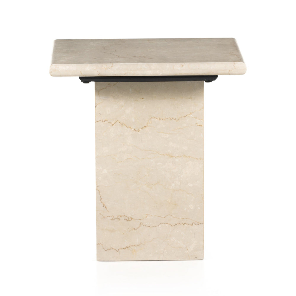 Arum End Table - Cream Marble