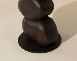 PAPLO END TABLE - MEDIUM BROWN