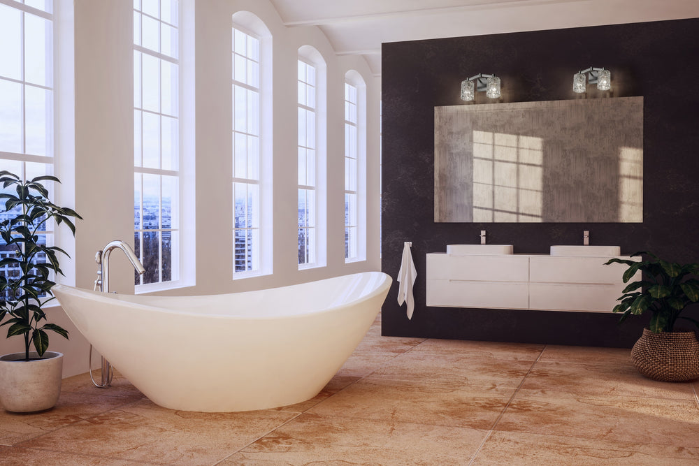 Aubrey 2 Light Vanity in Brushed Nickel Finish