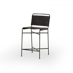 Wharton Counter Stool to Distressed Black