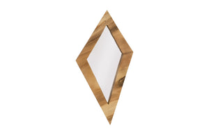Diamond Chamcha Wood Mirror, Large, Natural