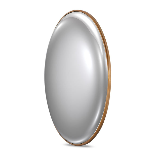 Convex Wall Mirror - Vintage Brass