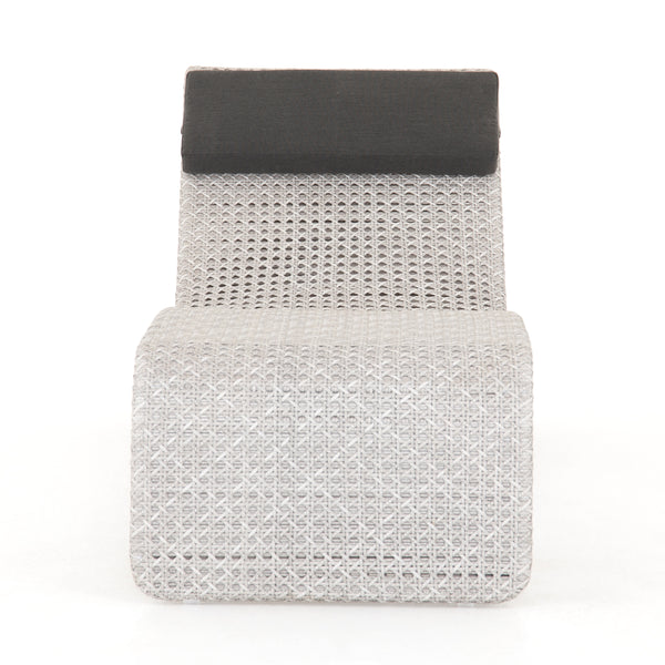 Paige Outdoor Woven Chaise-Brushed Grey