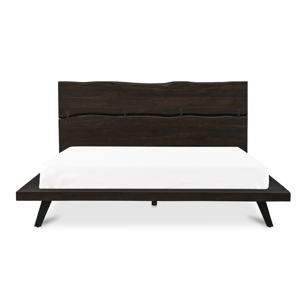 Moe's Madagascar Queen Platform Bed in Dark Brown