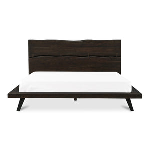 Moe's Madagascar Queen Platform Bed in Dark Brown